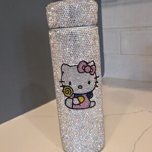 Hello Kitty Silver Rhinestone Water Bottle (new)